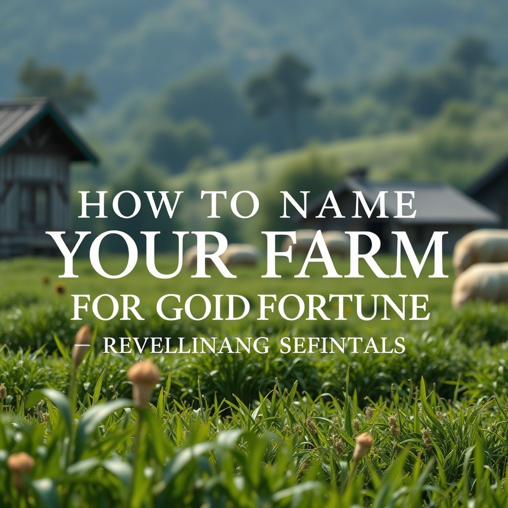 ตั้งชื่อฟาร์มอย่างไรให้เฮง: เปิดสูตรลับที่ต้องรู้